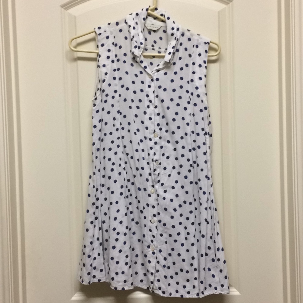 Anthropologie Polkadot sleeveless shirt dress